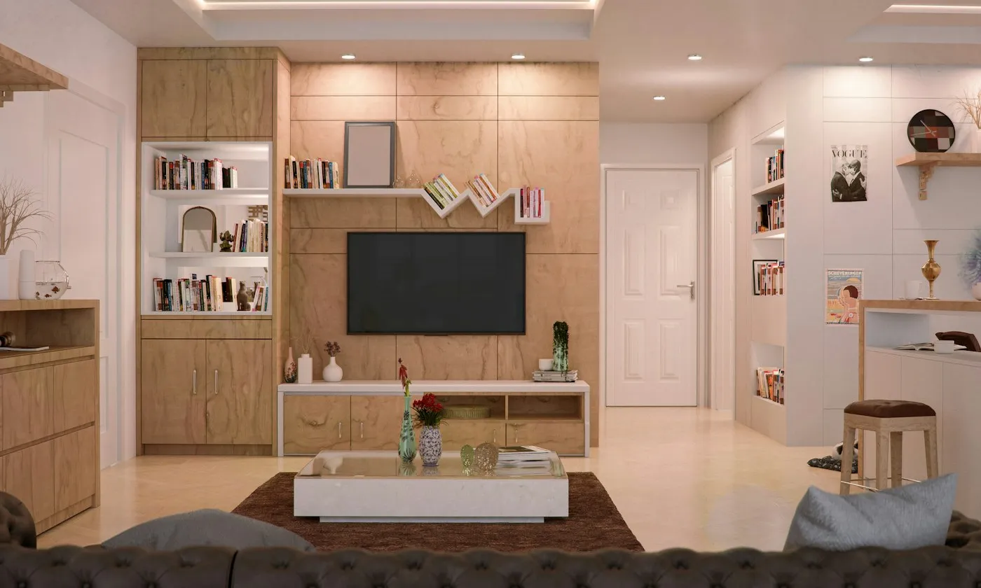 Opal TV Unit styled in a room