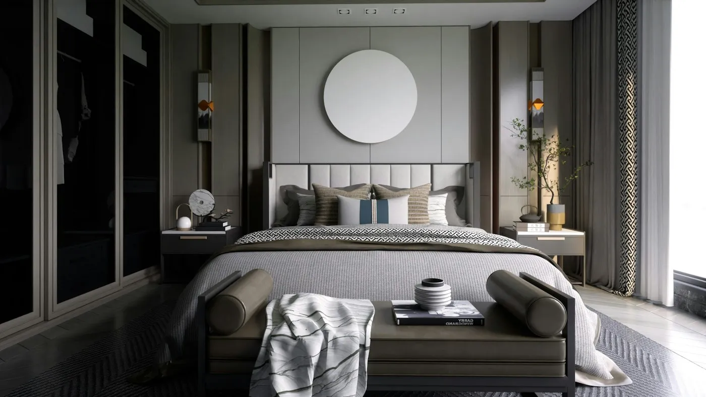 Regent Side-Lift TV Ottoman Bed styled in a room