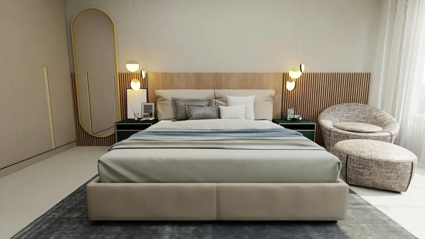 Savoy Hotel Ottoman Bed with USB & Lights styled in a room